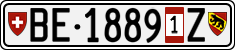 License plate of Switzerland, Vehicles w/o paid duty (with 