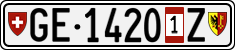 License plate of Switzerland, Vehicles w/o paid duty (with 