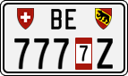 License plate of Switzerland, Vehicles w/o paid duty (with 