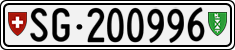 License plate of Switzerland, Cars