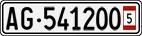 License plate of Switzerland, Provisional