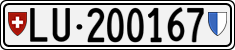 License plate of Switzerland, Cars