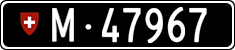 License plate of Switzerland, Military (black)