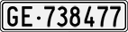 License plate of Switzerland, Cars