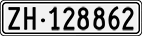 License plate of Switzerland, Cars