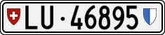 License plate of Switzerland, Cars