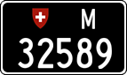 License plate of Switzerland, Military (black)