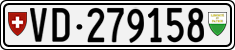 License plate of Switzerland, Cars