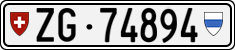 License plate of Switzerland, Cars