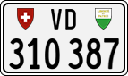 License plate of Switzerland, Cars