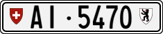 License plate of Switzerland, Cars