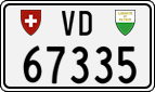 License plate of Switzerland, Cars