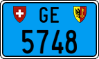 License plate of Switzerland, Work and fire vehicles (blue)