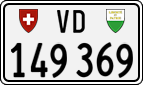 License plate of Switzerland, Cars