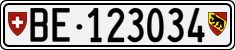 License plate of Switzerland, Cars