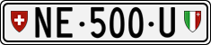 License plate of Switzerland, Dealer (with 