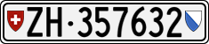 License plate of Switzerland, Cars