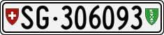 License plate of Switzerland, Cars