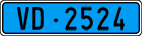 License plate of Switzerland, Work and fire vehicles (blue)