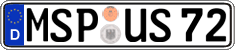 German license plate, Regular plates