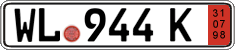 German license plate, Export transit plates