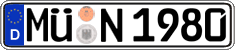 German license plate, Regular plates