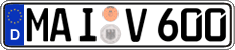 German license plate, Regular plates