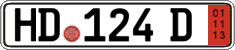 German license plate, Export transit plates
