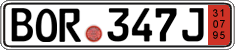 German license plate, Export transit plates