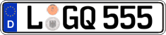 German license plate, Regular plates