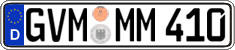 German license plate, Regular plates
