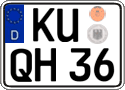 German license plate, Regular plates
