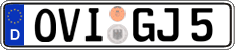 German license plate, Regular plates