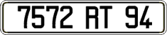French license plate, FNI