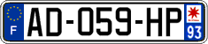 French license plate, SIV (ordinary)