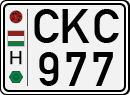 license plates of Hungary, Cars (1990)