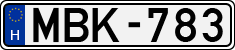 license plates of Hungary, Cars (1990)
