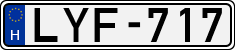 license plates of Hungary, Cars (1990)