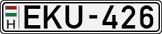 license plates of Hungary, Cars (1990)