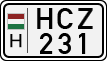 license plates of Hungary, Cars (1990)