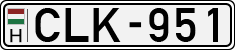 license plates of Hungary, Cars (1990)