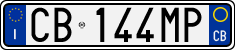 License plate of Italy, Cars (1994 year series)