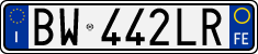 License plate of Italy, Cars (1994 year series)