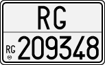 License plate of Italy, Cars (1927 year series)