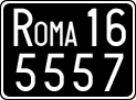 License plate of Italy, Cars (1927 year series)
