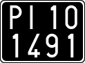 License plate of Italy, Cars (1927 year series)