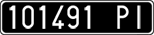 License plate of Italy, Cars (1927 year series)