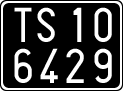 License plate of Italy, Cars (1927 year series)