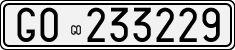 License plate of Italy, Cars (1927 year series)