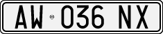 License plate of Italy, Cars (1994 year series)